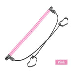 Portable Yoga Pilates Bar Stick with Resistance Band