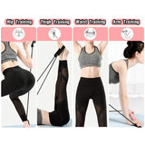 Portable Yoga Pilates Bar Stick with Resistance Band