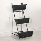 4 Tiers Planter Box Freestanding Garden Planter