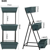 4 Tiers Planter Box Freestanding Garden Planter