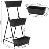 4 Tiers Planter Box Freestanding Garden Planter