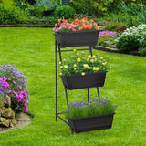 4 Tiers Planter Box Freestanding Garden Planter