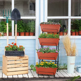 4 Tiers Planter Box Freestanding Garden Planter