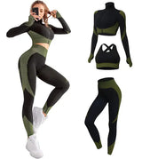 Seamless Workout Outfits Sets Yoga Sportswear