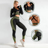 Seamless Workout Outfits Sets Yoga Sportswear